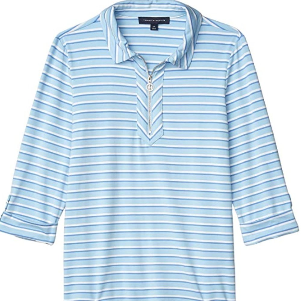 Tommy Hilfiger 1/2 Zip Stripe Shirt